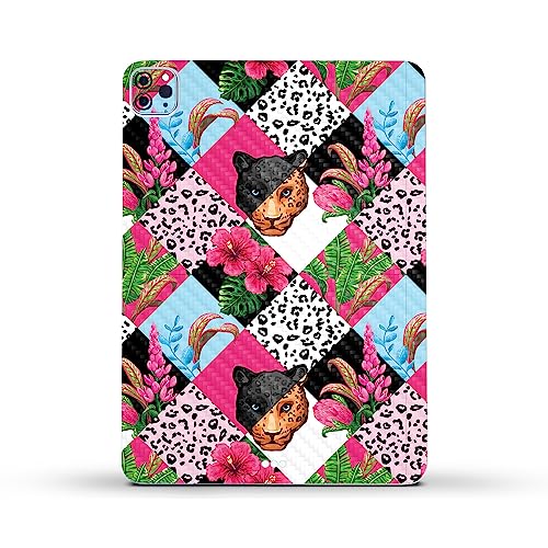 Image of MightySkins Carbon Fiber Skin Compatible with Apple iPad Pro 11 inch M2 4th Gen (2022) Full Wrap Kit - Cat Tile | Protective, Durable Textured Carbon Fiber Finish | Easy to Apply | Made in The USA