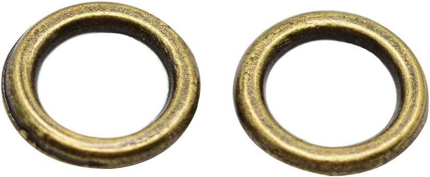 B.D craft 500pcs 7mm Diameter Alloy Closed Jump Rings O Ring Antique Bronze Soldered Split Rings Metal Connector Loops for Chainmail DIY Jewelry Keychain Making, 4mm Inner Diameter