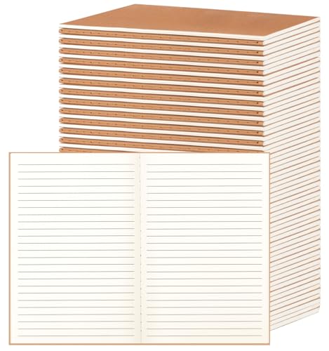 Carnets en papier kraft ligné en lot de 60 pour notes et dessins