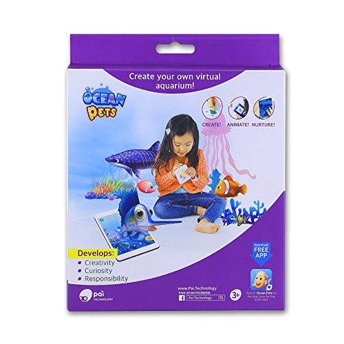 Pai Technology Ocean Pets |Educational STEM Toy Create Virtual Aquarium|Learn Coding & Programming w/Augmented Reality Play