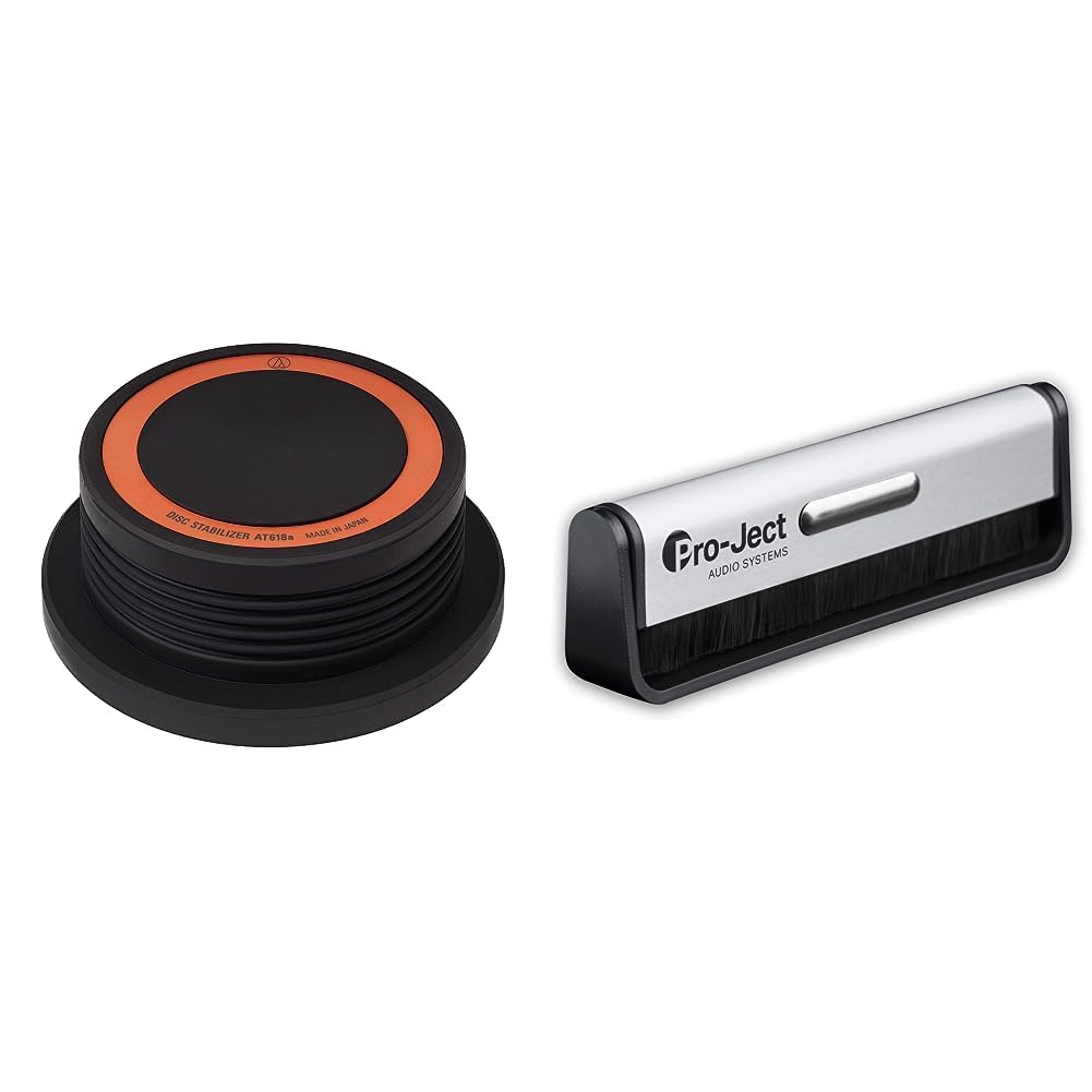 Audio-Technica AT618a Stabilisateur de Disque Vinyle & Pro-Ject Brush IT - Nettoyant De Discos