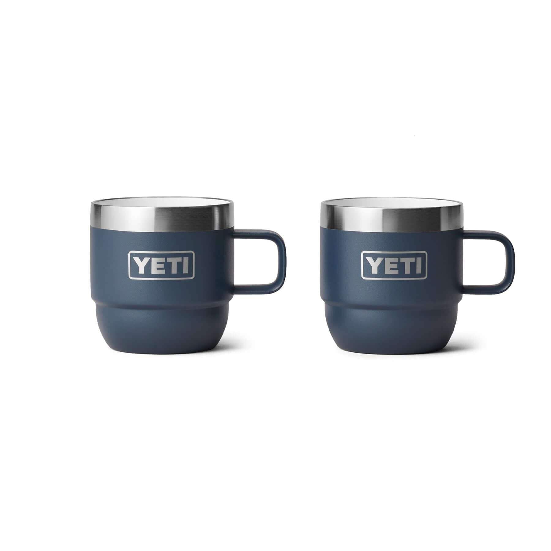 YETI Rambler Lot de 2 tasses empilables avec revêtement en céramique DuraSip, bleu marine, 177 ml