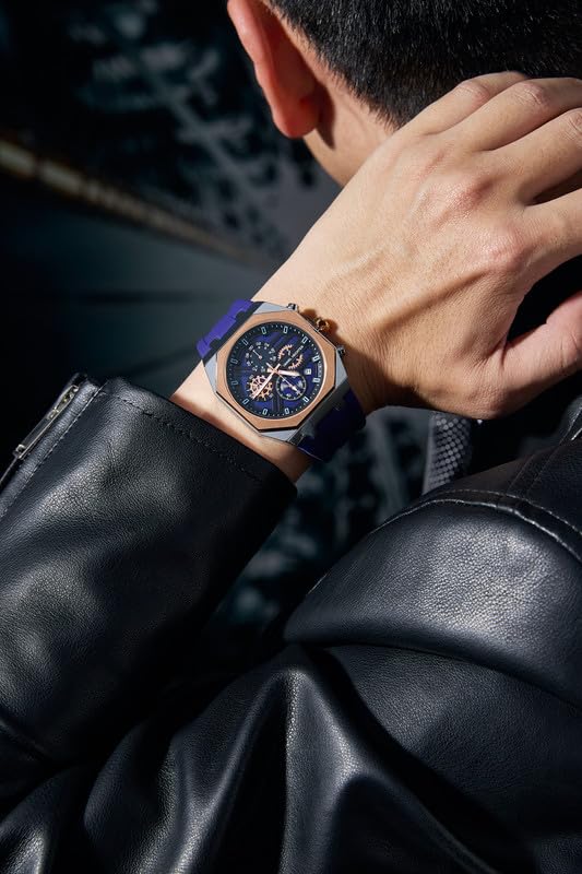 Image of Daniel Hechter Paris Orsay Collection Multifunctional Watch for Men with Octagone Dial and Silicon Strap-DHM1007
