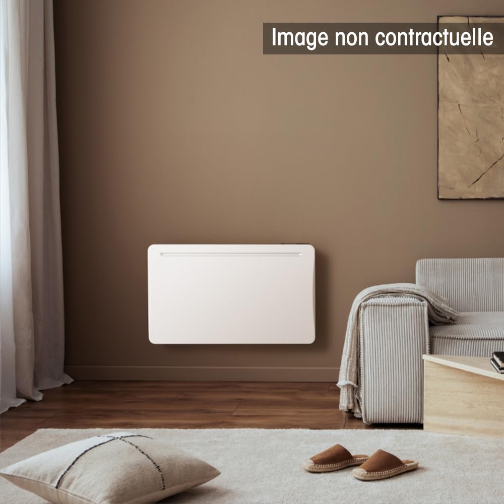 Radiateur Électrique Connecté ALEN WiFi 1000W– Inertie Céramique – Programmable – Suivi de Consommation – Détection Fenêtre – Blanc Mat – IP24