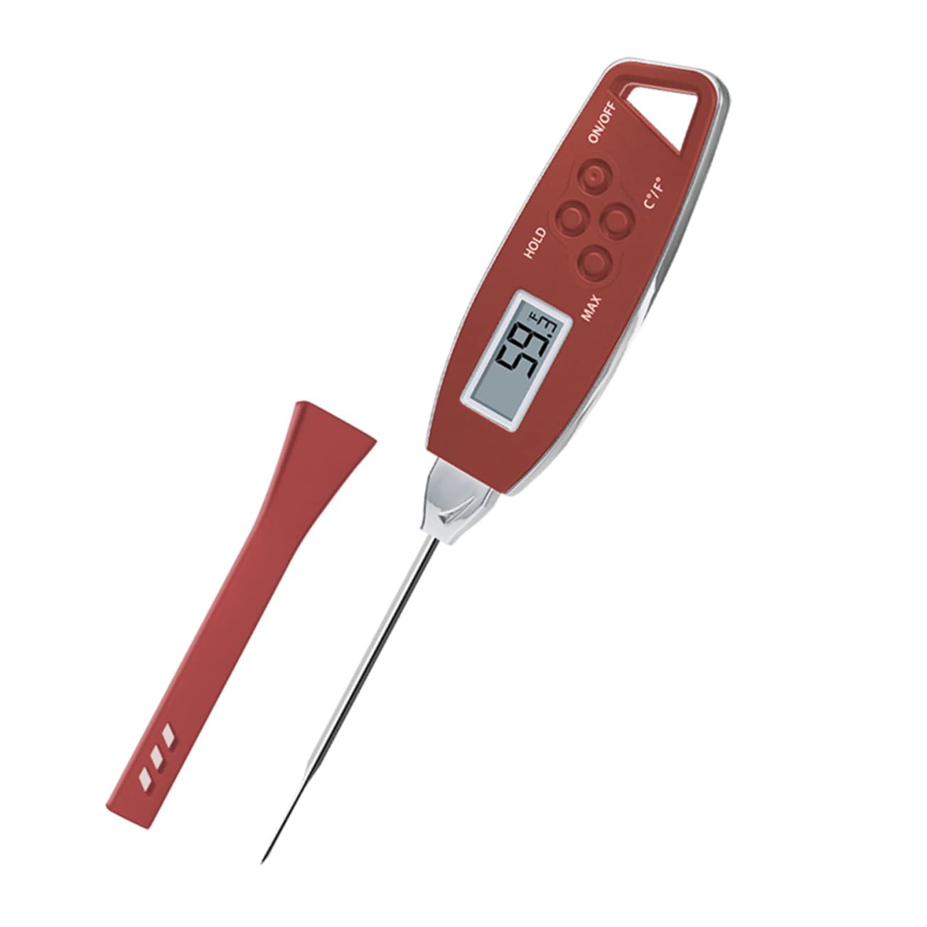 TOPBATHY 2 Piezas termómetro de cocina termómetro digital Termómetro para asar carne termómetro de lectura instantánea termómetro para carne medición de temperatura termometro de agua rojo