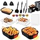115 Stück Airfryer Zubehör für Ninja AF400EU, Double Stack XL SL400EU, Heißluftfritteuse Silikonform Zubehör für Ninja Foodi, AF300EU 7.6L-9.5L Heißluftfritteuse, Air Fryer Accessories