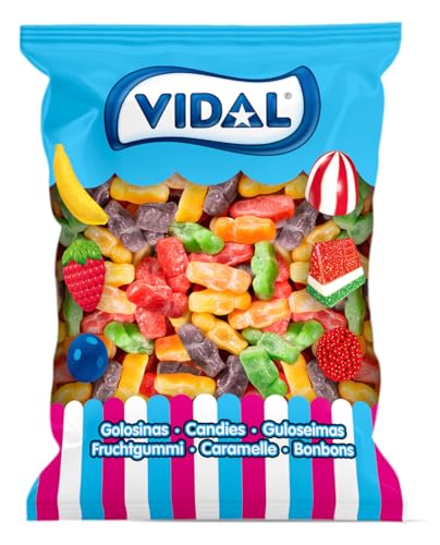 Vidal   Jelly Babies Azúcar   Caramelo de Goma, Mezcla de Frutas, 1000 Gramos