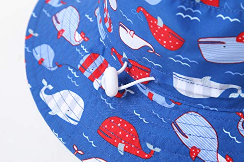 Image of Home Prefer UPF50+ Wide Brim Sun Hat Boys Girls Sun Protection Hat Zoo Beach Swim Safari Bucket Hat for Baby Toddler Kid