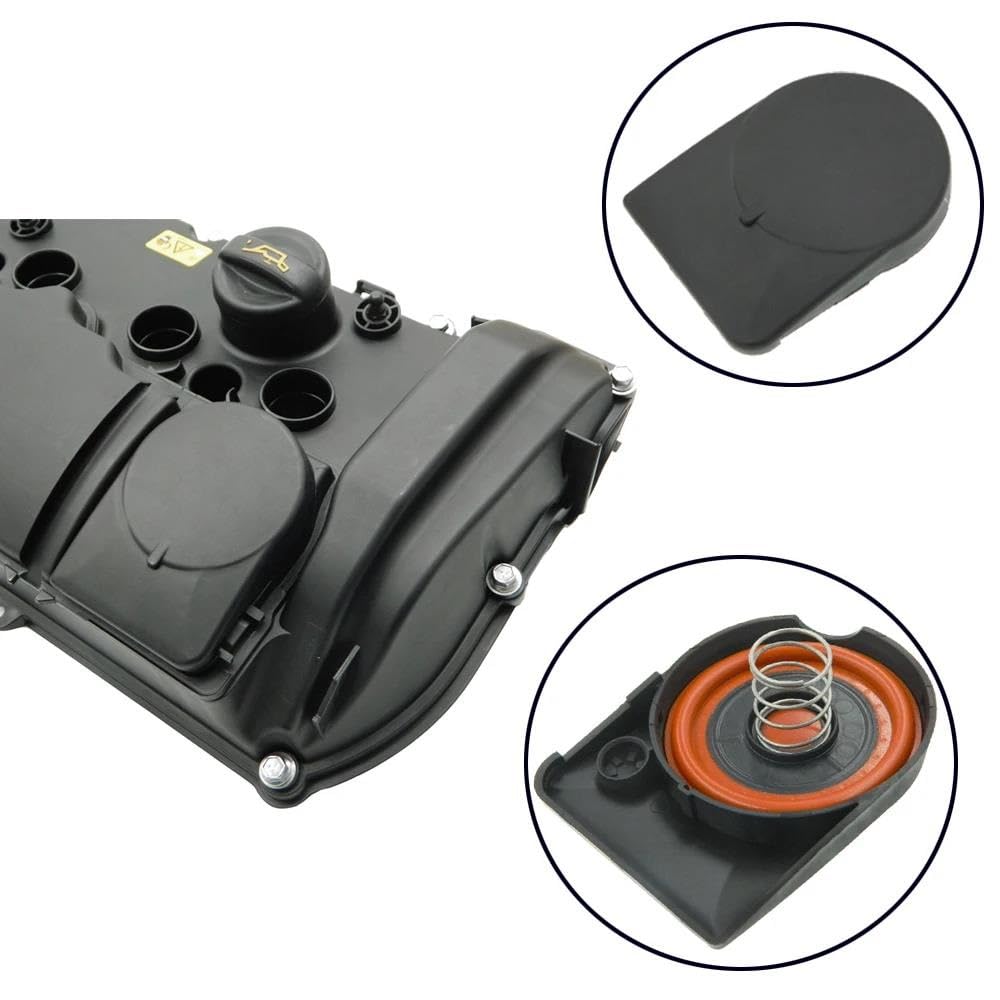 Guarnizioni valvole motore 11127646552 Kit Di Riparazione Coperchio Valvola PCV Motore Con Membrana Per BMW Per Mini Per Cooper N13 F20/F30 Serie 1 3 11127646553 Copertura valvola(1 pc)