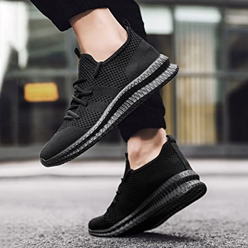 Migoldhot Men's Non Slip Running Shoes Ultra Light Breathable Casual Walking Shoes Fashion Sneakers Mesh Workout Sports Shoes Black by Migoldhot - Used condition - Image 5