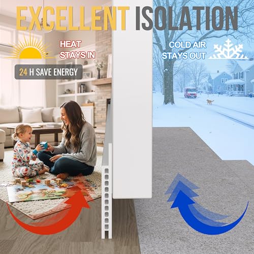 Door Draft Stopper for Huge Gap,3" W x 39" L Adjustable Widened Under Door Seal for Exterior/Interior Doors,Under Door Draft Blocker Soundproof/Insulator Door Sweep Weather Stripping,1 Pack White by SYIPO - Used condition - Image 3
