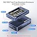 ACASIS 40Gbps M.2 NVMe SSD Enclosure, Cooling Fan, Compatible with 40Gbps / USB 4.0, Tool-Free, Aluminum Dock Dual Monitor, Support Software RAID, 2 USBC 40Gbps for M1/M2/Windows