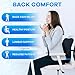 Gel Seat Cushion & Lumbar Support Pillow Set, Cooling Memory Foam for Tailbone & Sciatica Pain Relief, Ergonomic Office Chair Cushion with Breathable Mesh Cover for Car, Home, Wheelchair (Black)