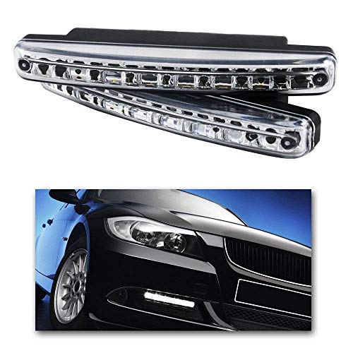 TOUCH OF MODERN� Car Daylight Day Time Daytime Running Light DRL 8 LED Super White Bright Light for Jeep Compass