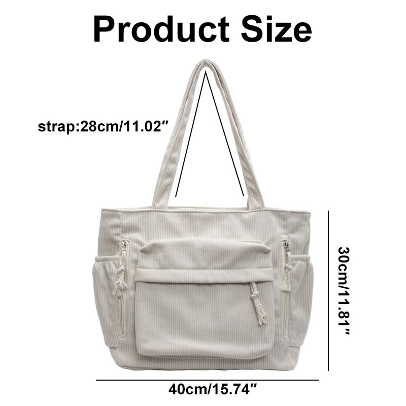 Bolso Tote Premium de Pana para Mujer Grande 40x30x13cm miniatura 6