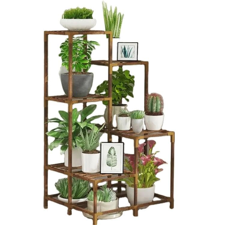 Image of Snazzy 11 Tier Corner Plant Stand Plant Flower Shelf for Multiple Plants For Living Room Balcony Window
