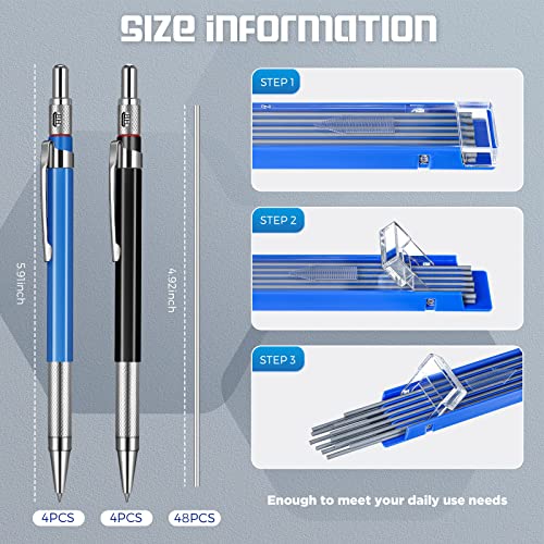 Zhehao ZHEHAO-REFILLS MECHANICAL-09 8 Pcs Welders Pencil With 96 Pcs 2 Mm Silver Round Refills Mechanical Pencil Metal Welding Markers thumb #1
