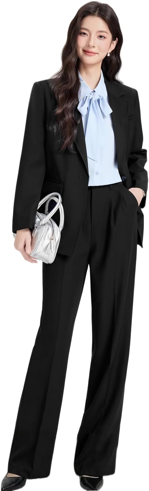 Women's Suit, Pants Suit, Jacket and Slacks, 2-Piece Set, Ceremony, Suit, Formal, Office, Business, Recruit Setup, Interview, Job Hunt, Commute, School Entrance Ceremony, Graduation Ceremony