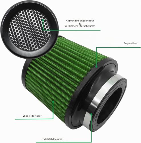 Universel Filtre à air universel de voiture 76 mm, 89 mm, 101 mm – vue 5