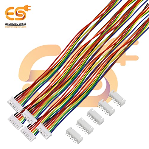 Image of Electronic Spices 7 Pin Xh Jst Wire Connector 2.5mm Pitch Male and Female Pair 2515 Pack of 5 Pair