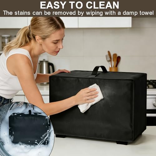 Image of Heavy Duty Air Fryer Toaster Oven Dust Cover for Gourmia French Door 37QT Convection Oven, 18.9 inch D x16.14 W x12.99 H, 600D Nylon w /12m Foil Lining, Heat-Resistant Waterproof Oil-Proof