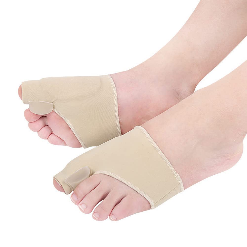 MEGICOT 2 Pair Big Bone Orthopedic Bunion Correction Pedicure Socks with Gel Pad, Toe Separator Feet Care Tool for Men and Women