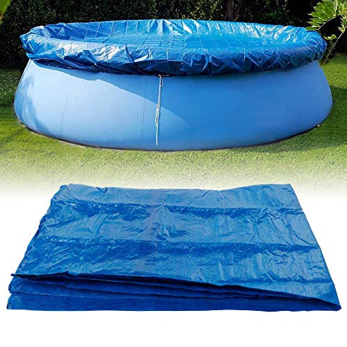 Fishlor Swimming Pool Cover Cloth, Swimming Pool Cover Cloth Dust Cover PE Tarpaulin Waterproof Poncho Dust-proof Cover Ground Cloth(488 * 488cm)