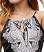 Happy Sailed Women Summer Halter Neck Dress Floral Print Bohemian Beach Dresses Black Medium