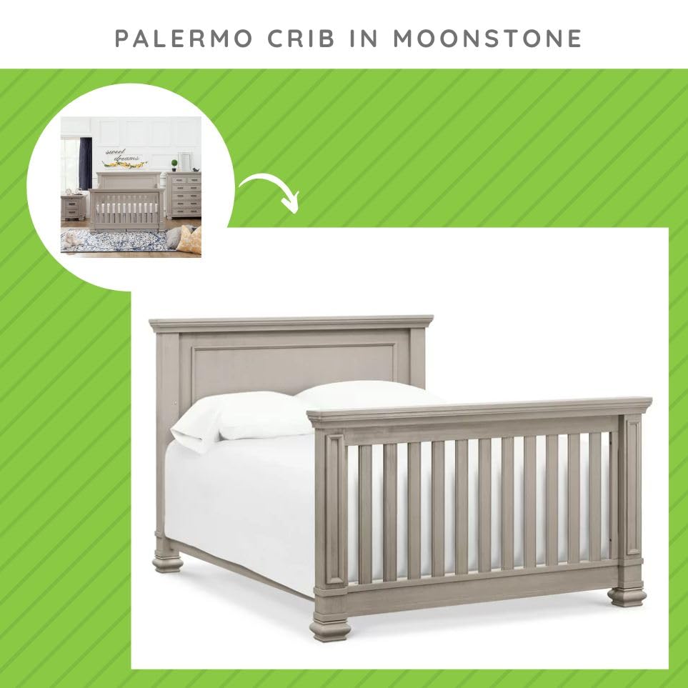Image of Full-Size Conversion Kit Bed Rails for Namesake, Formerly Million Dollar Baby Convertible Cribs - Solid Wood Rail - Toddler Bed Rail - Nursery & Baby Furniture (Model #M7689, Moonstone)