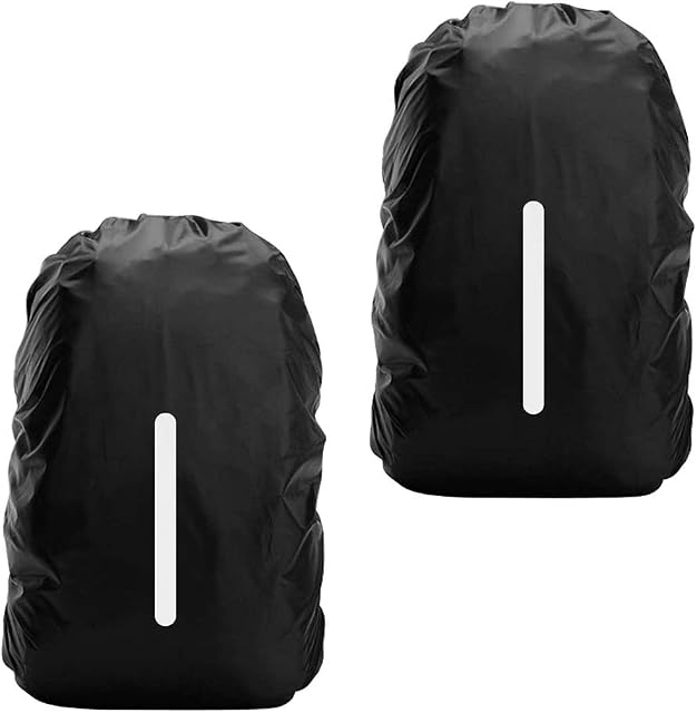2 Pack Waterproof Rain Cover Backpack Rain Cover Waterproof Rucksack Cover with Reflective for Hiking Camping Traveling Cycling Anti-dust/Anti-Theft//Outdoor Activities(M (30-40L)