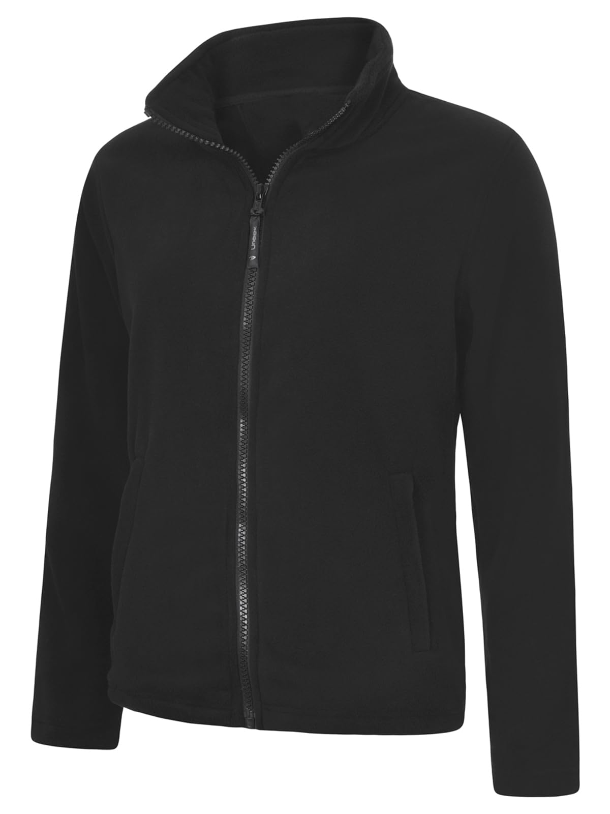 COOZO Ladies Classic and Stylish Full Zip Fleece Jacket - Black - 4XL