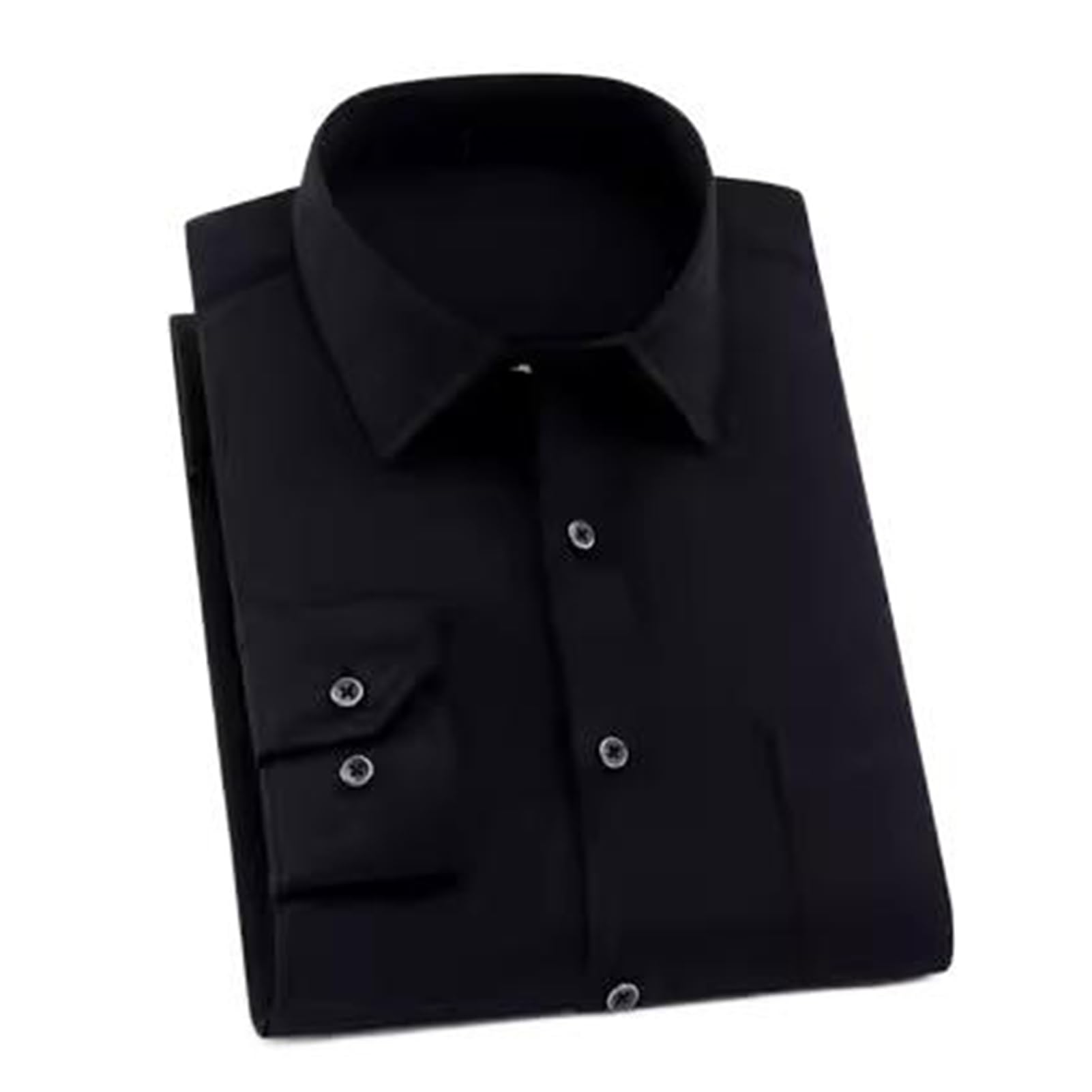 Camicia Business Casual Manica Lunga Professionale Formale Abbigliamento Lavoro Manica Corta Uomini-Colore1-