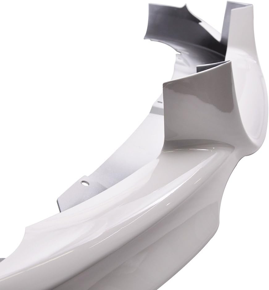 IKON MOTORSPORTS, Front Bumper Lip Compatible with 2007-2010 BMW E92 E93 3-Series Coupe Convertible, Air Dam Chin Splitter M-Tech Style PP Polypropylene Painted #300 Alpine White III, 2008 2009