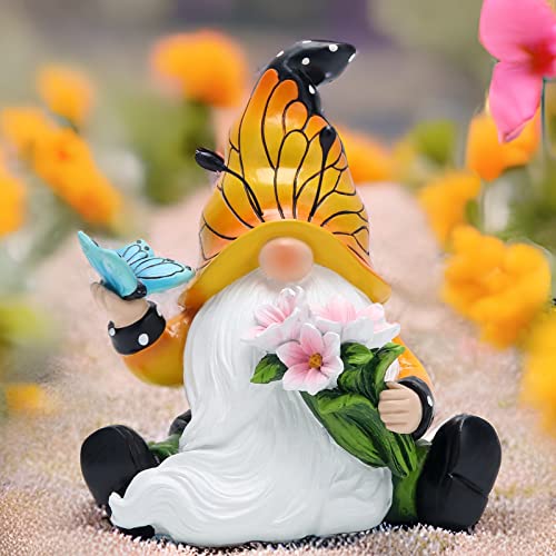 Hodao Spring And Summer Decorations Butterfly Decor Figurines 6“H Irish Dwarf Elf Indoor Home Decor Yard Gnome Decorations Gnome Collector's Gift #TOP6