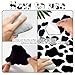 Cow Print Stickers - 10 Sheets 280 Pieces Black Vinyl Adhesive Cow Spot Pattern Print Wall Art Decals for Kitchen Bathroom Bedroom Living Room Home Nursery Classroom Wall Décor