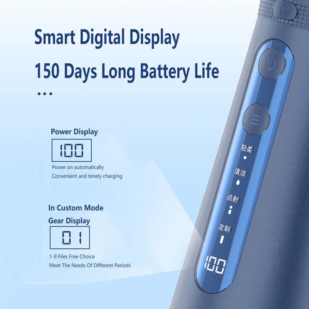 TJH Idropulsore Irrigatore Orale Dentale Cordless Professionale - IPX7 Portatile e Ricaricabile Idropulsore Impermeabile per la Pulizia dei Denti, Serbatoio da 260 ml Casa e Viaggio