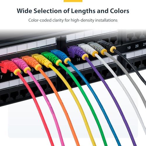 StarTech.com 1,5 m czerwony cienki kabel Ethernet CAT6, Snagless RJ45, LSZH, 28AWG czysta miedź, cienki kabel sieciowy/przewód