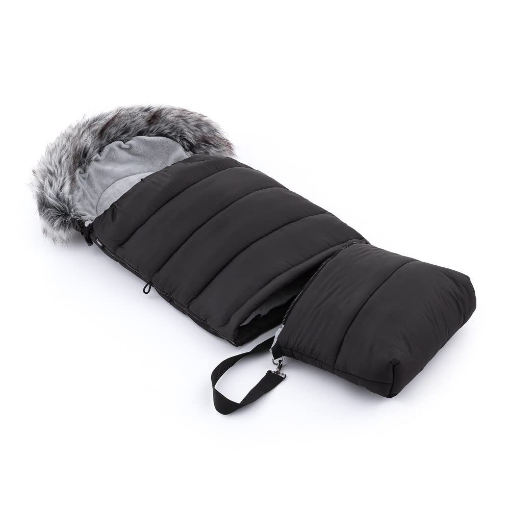 FEEDO Sacco nanna per passeggino, passeggino, seggiolino auto, sacco nanna 3 in 1, sacco nanna invernale per passeggino, passeggino e seggiolino auto, caldo, impermeabile, antivento (nero)