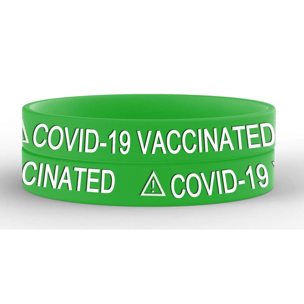 ThirtyFive55 I'm 'COVID-19 Vaccinated' Silicone Wristbands
