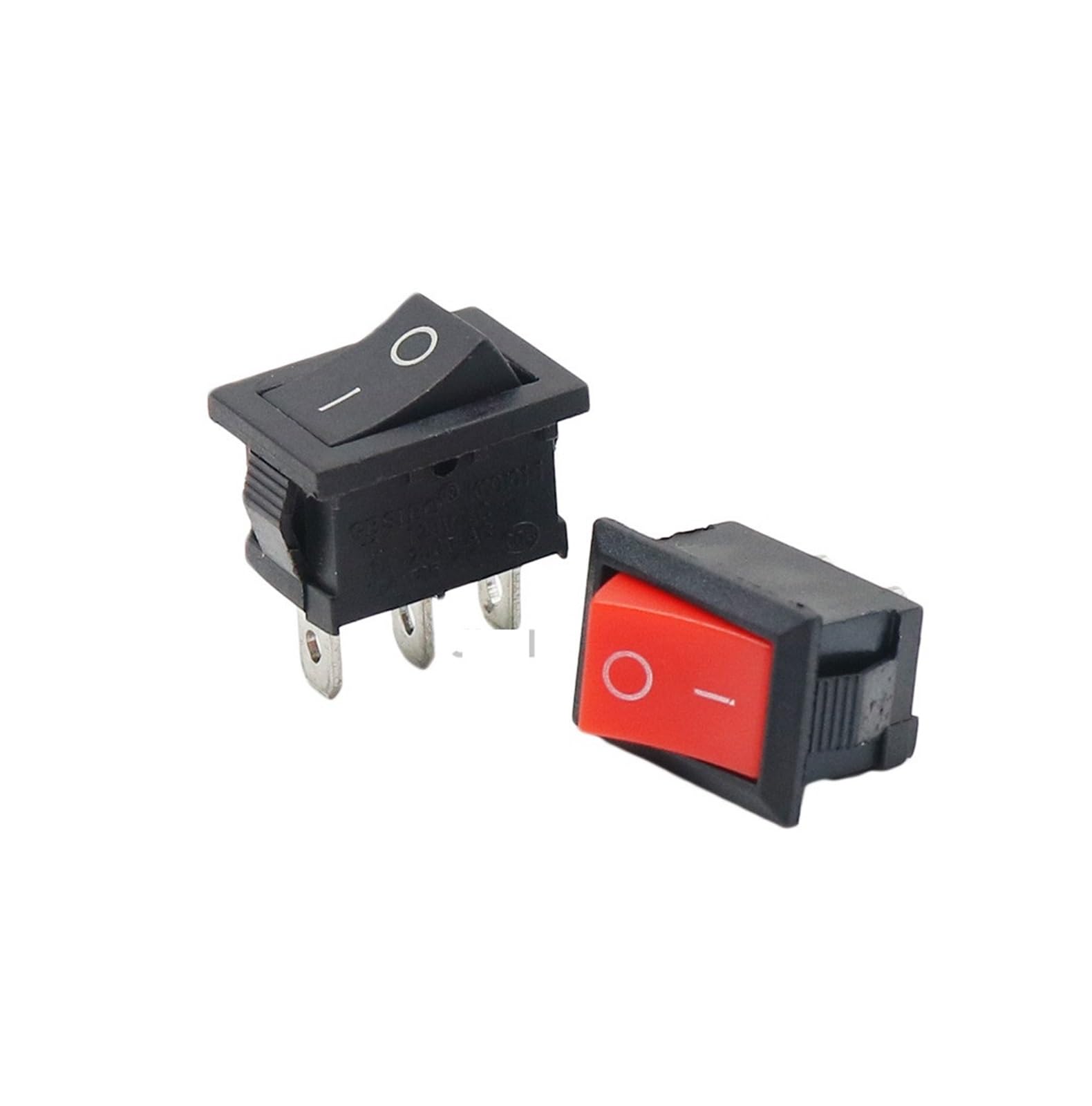 1PCS KCD1 Red/Black switch ON-OFF ON-OFF 2/3 Position 2 Pins /3Pins Rocker Switch AC 6A/250V10A/125V(Black On-Off 3 Pin)