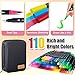 sunacme Art Supplier Dual Brush Markers Pens, 110 Artist Coloring Marker Set, Fineliner & Brush Tip Pen with Premium Case for Adults Coloring Books & Journal, Drawing, Doodlin