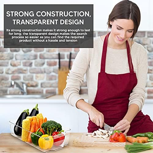 **CLEARANCE** Storage & Organisation Fridge Storage Containers - Set of 4 (2 Large and 2 Small) - Fridge Organiser Set for Kitchen, Countertops - Cupboard Organiser - Pantry Storage Kitchen Organiser