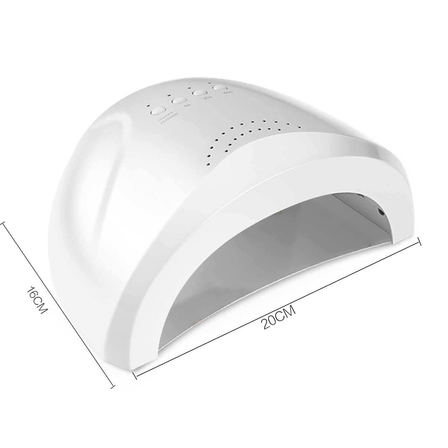 Fornetto Unghie LED Professionale 48W - Lampada UV per Asciugare Smalto Semipermanente - Sensore Avvio Automatico, 3 Timer Impostabili (5S, 30S, 60S) - Perfetto per Manicure e Pedicure