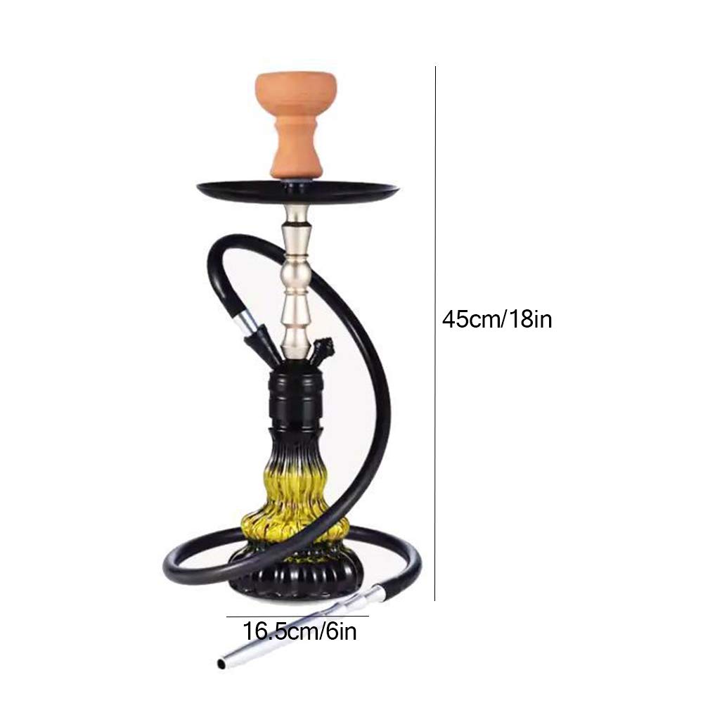 Juego para Fumar Hookah Pipe Shisha con Cuenco Shisha Starter Kit Viene con Clip de Carbón Gratis Y Lámina de Aislamiento Térmico Tubo Individual