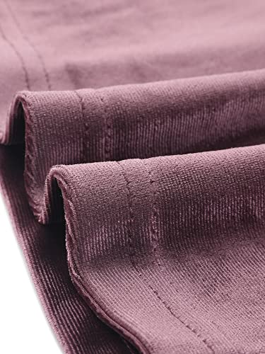 Allegra K Donna Camicia in Velluto Abbottonato a