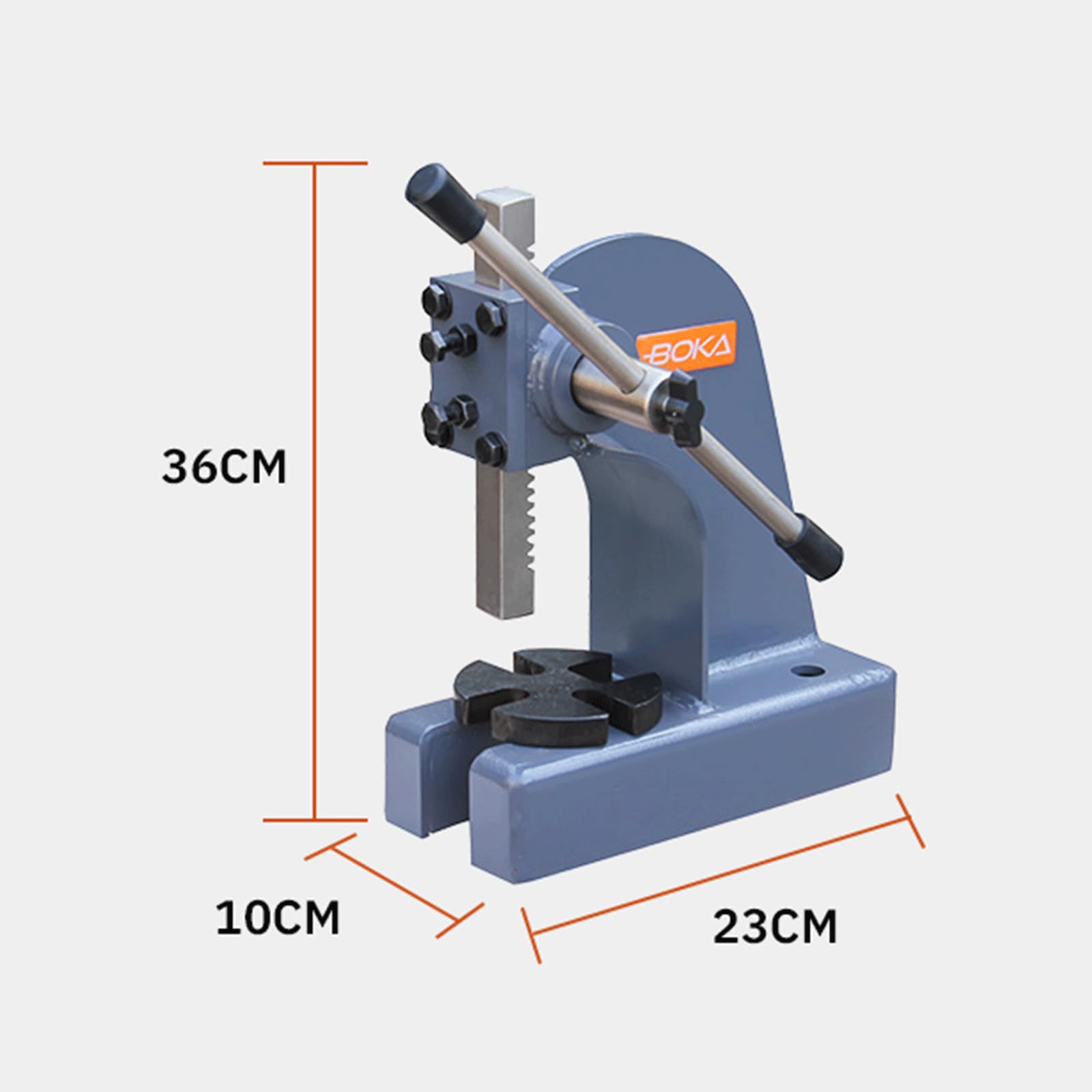 Spremiatrici, pressa per rack da 0,5 tonnellate, pressa a vite alta 80 mm, pressa manuale da scrivania per rivettare fori di punzonatura, piastra di base regolabile in 4 posizioni