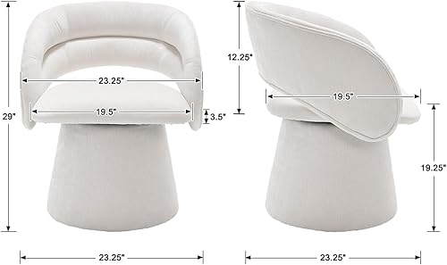 Miniatura 8 de HNY Silla moderna de cocina y comedor, silla de comedor tapizada de lino con brazo, silla de brazo de 18.5 pulgadas de ancho, silla lateral para