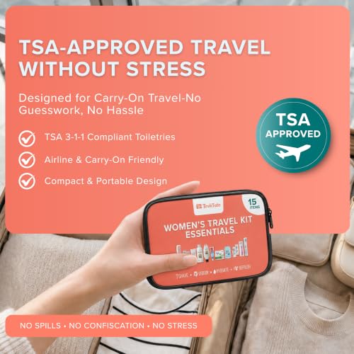 Essentiels de voyage pour femmes Trousse de toilette et kit de voyage approuvés par la TSA – Image 4