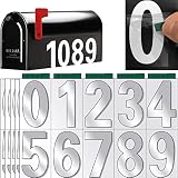 Mailbox Numbers, 5 Sets 4 Inch Mailbox Numbers for Outside, Modern Number Mailbox Stickers, Vinyl Re