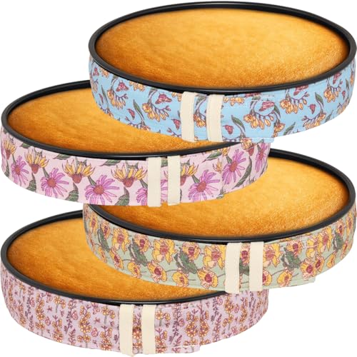 POKULAM Bake Even Cake Strips, Cake Pan Dampen Strips, Cotton Baking Strips, Super Absorbent Thick Cake Pan Dampen Strips for Baking, Cake Leveler (Baking Strips-L)